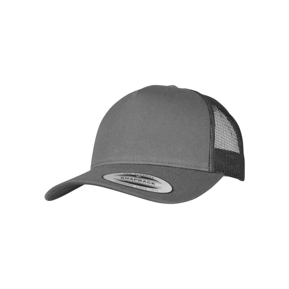 Flexfit - 5Panel Retro Trucker Cap charcoal one size Trucker pet - Grijs